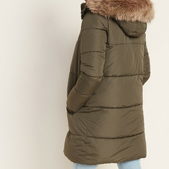Frost free hooded jacket in beige - Picture 2 of 4